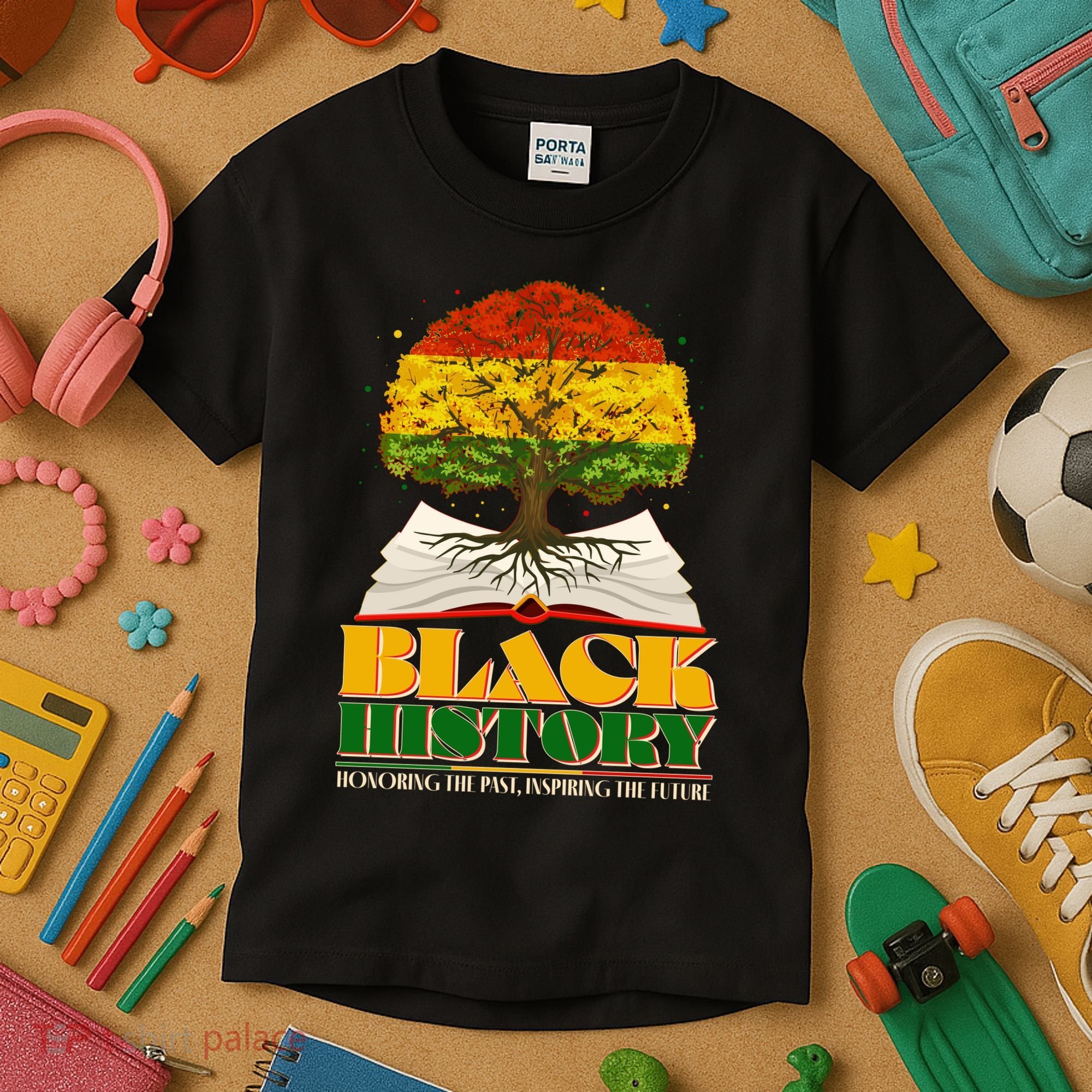 Black History Honoring The Past Inspiring The Future Black History Month Kids T-Shirt