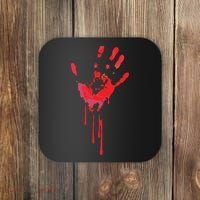 Bloody Hand Horror Blood Creepy Halloween Coaster thumb 0
