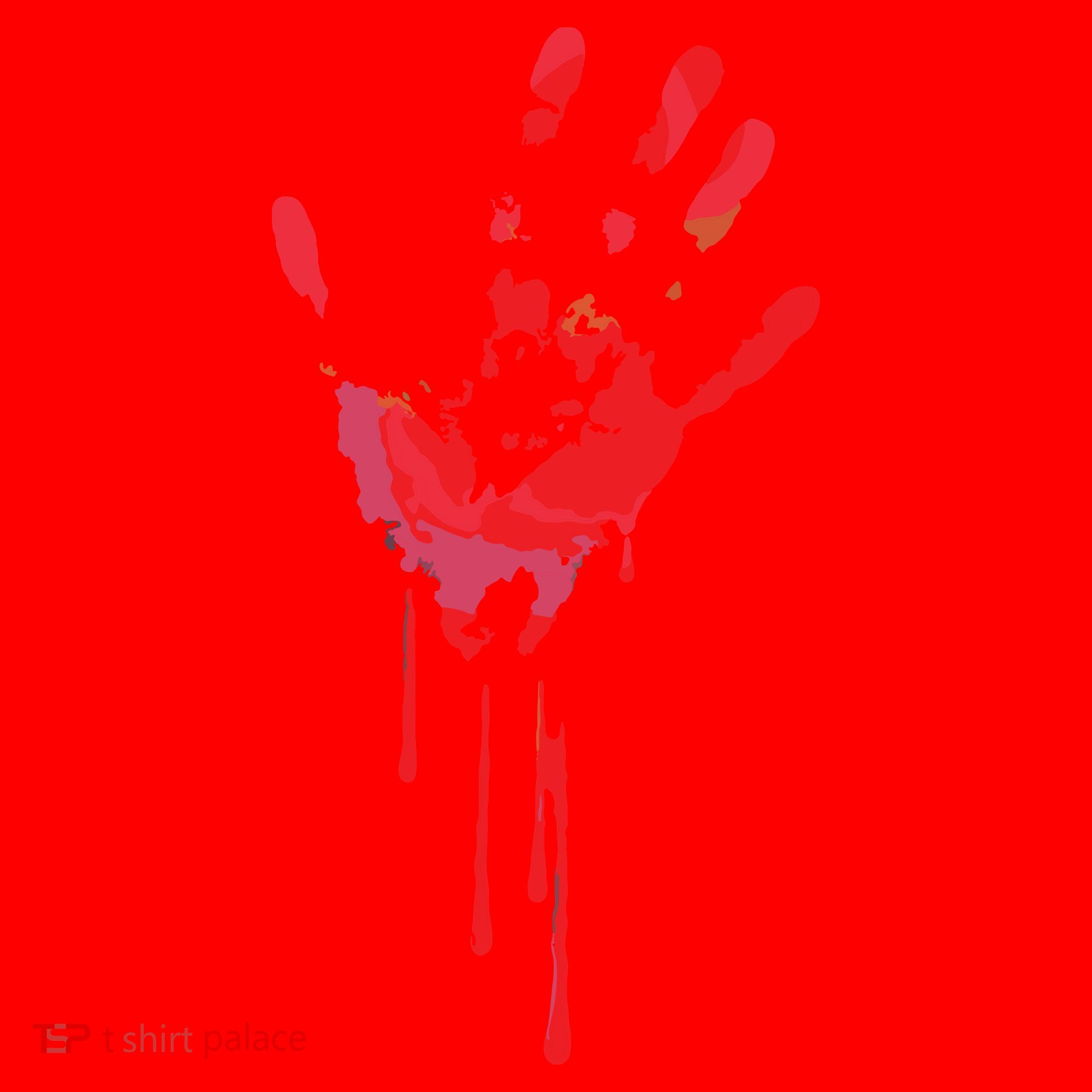 Bloody Hand Horror Blood Creepy Halloween Santa Hat