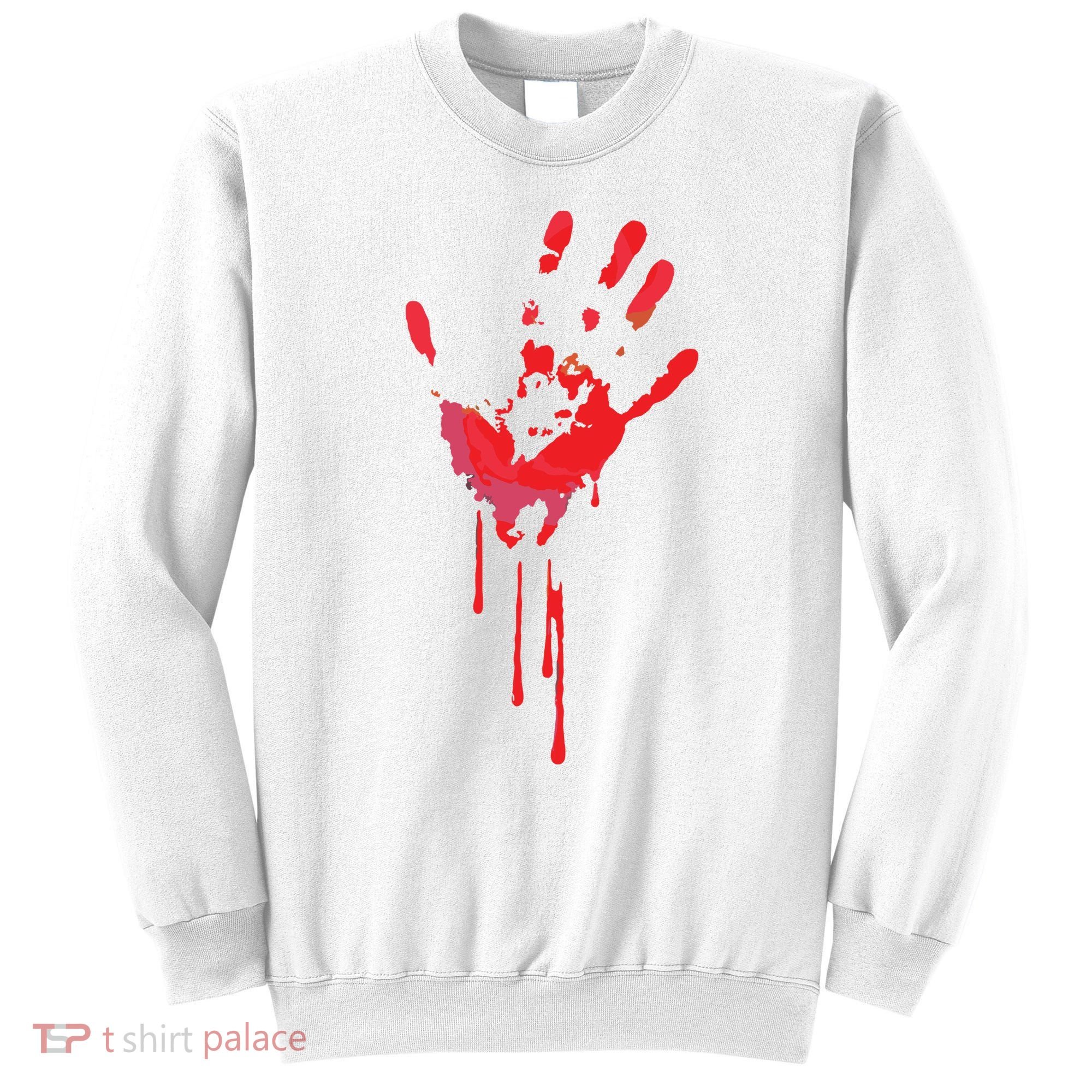 Bloody Hand Horror Blood Creepy Halloween Sweatshirt