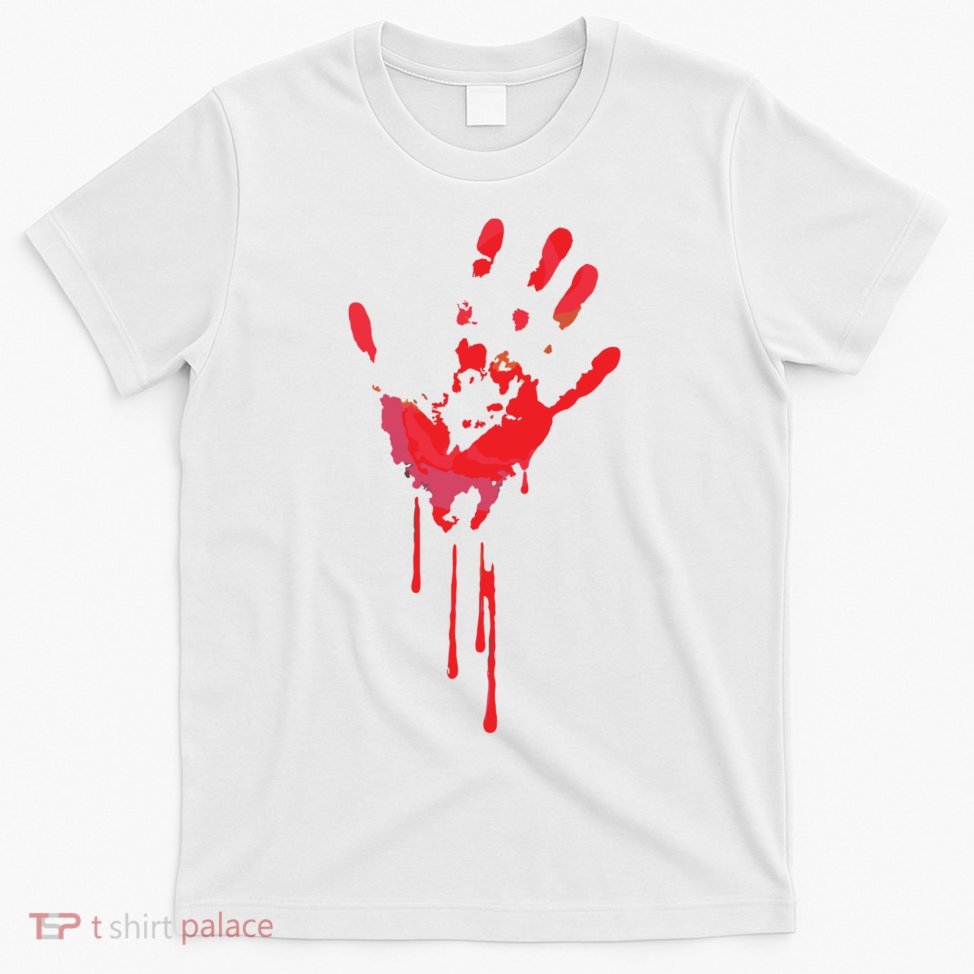 Bloody Hand Horror Blood Creepy Halloween T-Shirt