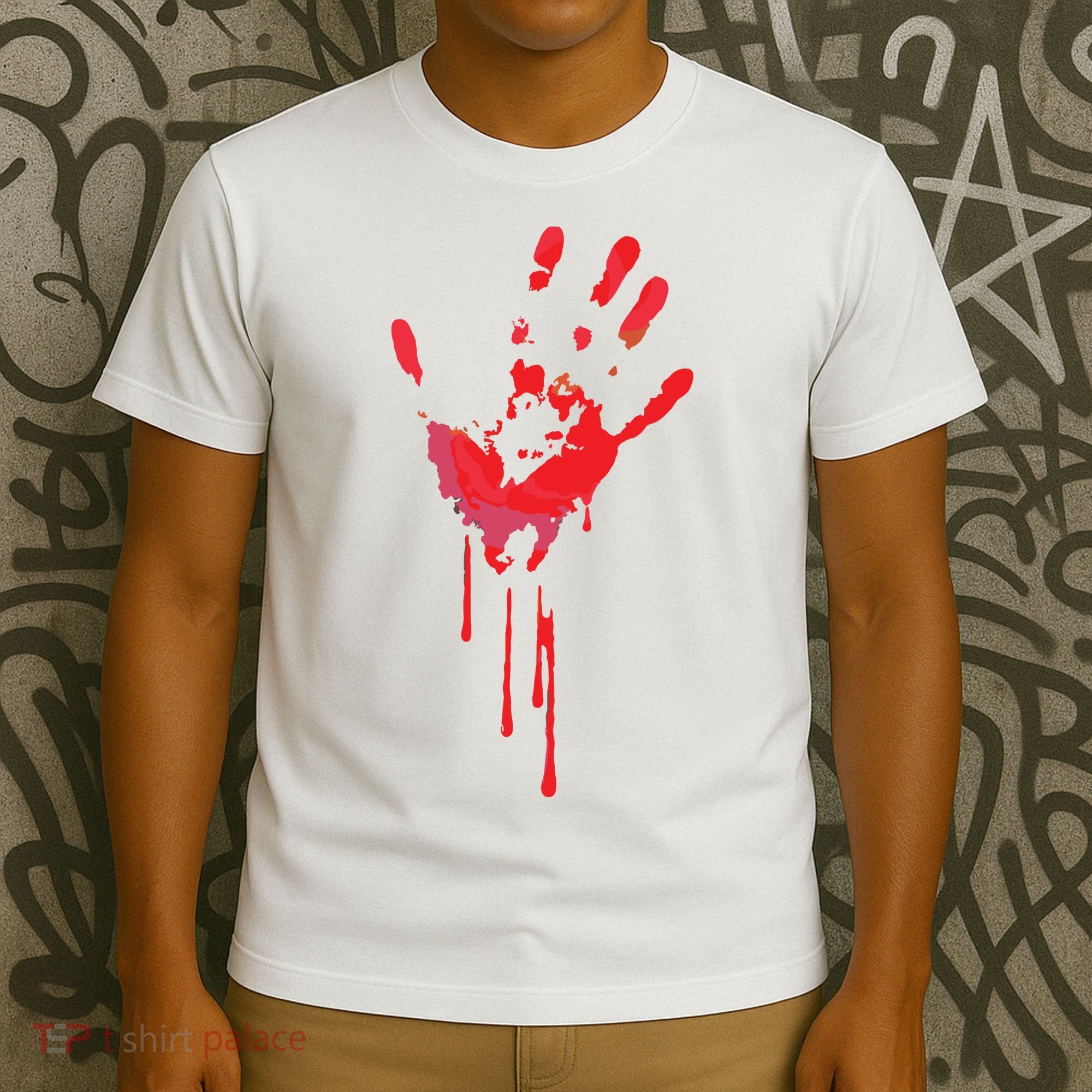 Bloody Hand Horror Blood Creepy Halloween T-Shirt