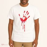 Bloody Hand Horror Blood Creepy Halloween Tall T-Shirt thumb 2