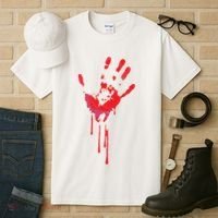 Bloody Hand Horror Blood Creepy Halloween Tall T-Shirt thumb 3