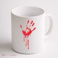 Bloody Hand Horror Blood Creepy Halloween Coffee Mug thumb 1
