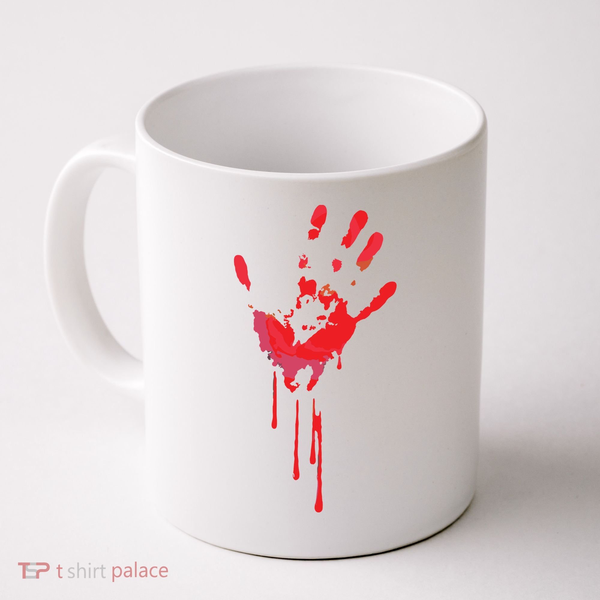 Bloody Hand Horror Blood Creepy Halloween Coffee Mug