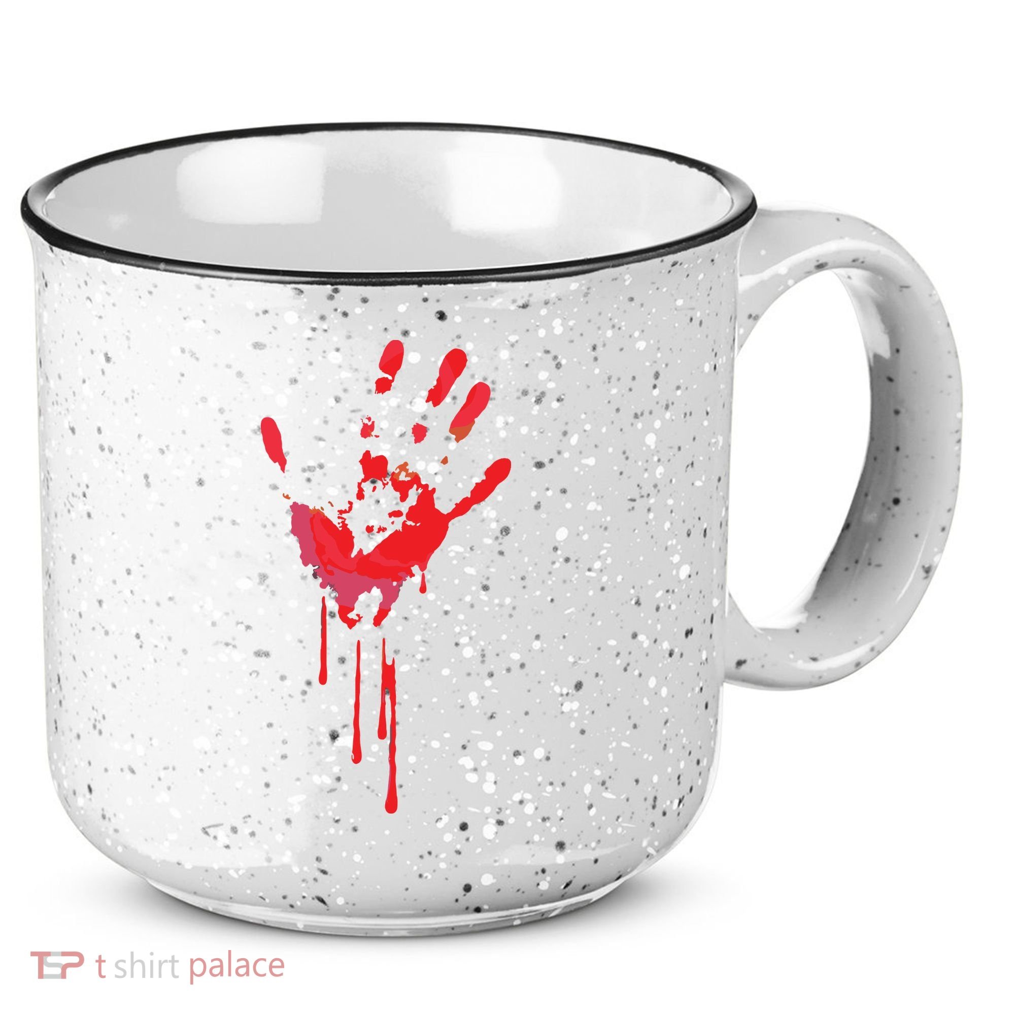 Bloody Hand Horror Blood Creepy Halloween 15oz Campfire Ceramic Mug