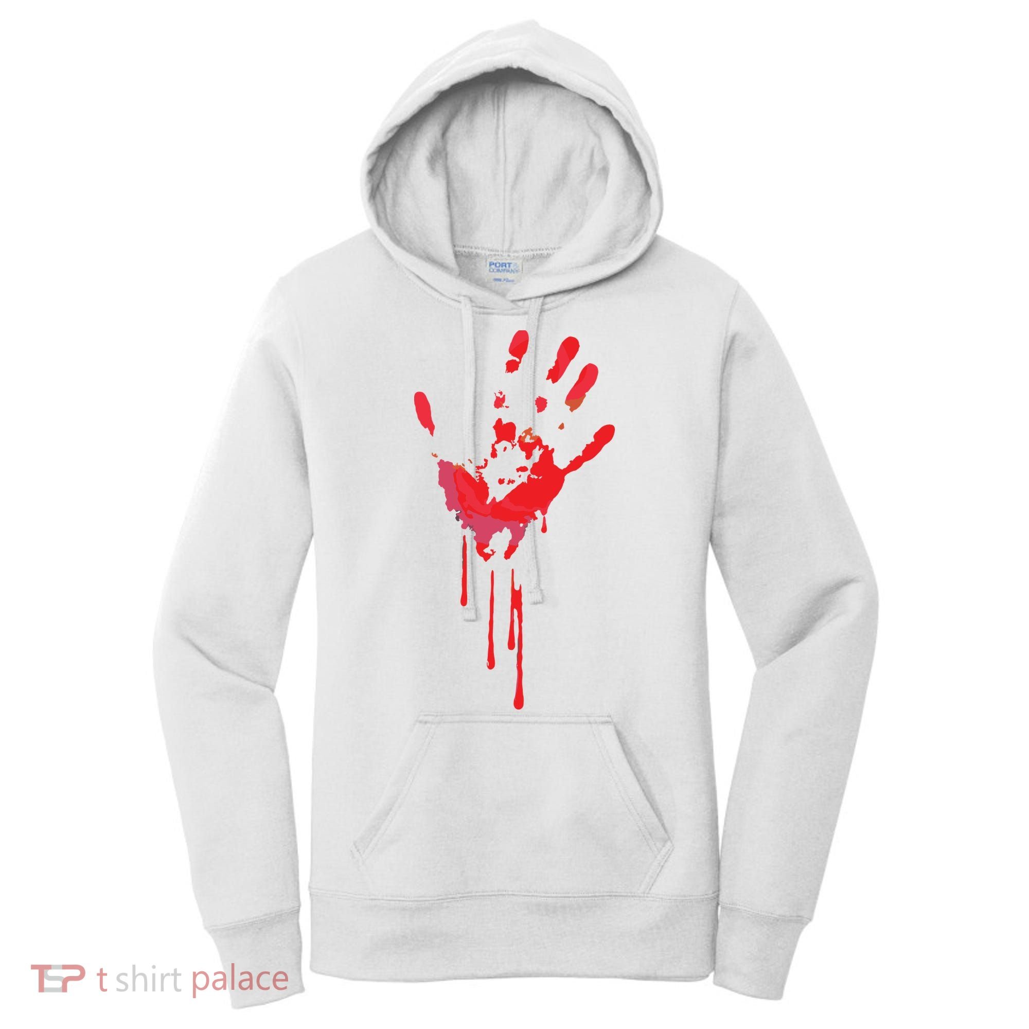 Bloody Hand Horror Blood Creepy Halloween Women's Hoodie