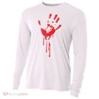 Bloody Hand Horror Blood Creepy Halloween Cooling Performance Long Sleeve Crew thumb 0