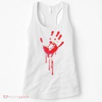 Bloody Hand Horror Blood Creepy Halloween Women's Tank Top thumb 0
