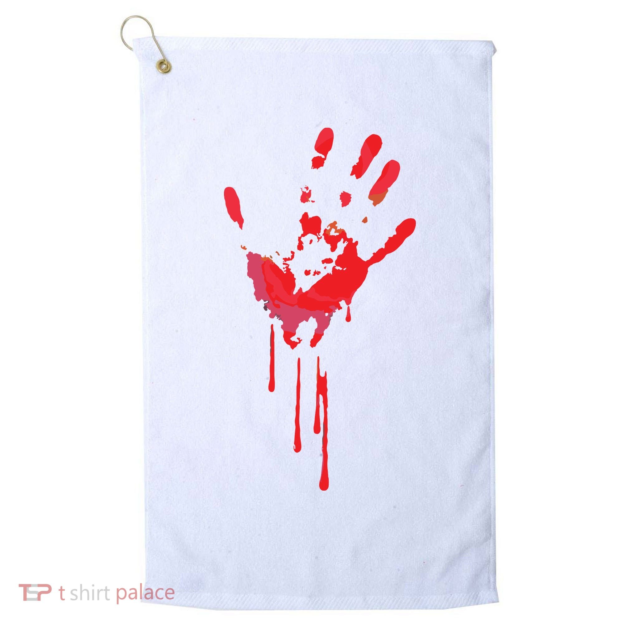 Bloody Hand Horror Blood Creepy Halloween Golf Towel