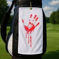 Bloody Hand Horror Blood Creepy Halloween Golf Towel thumb 2