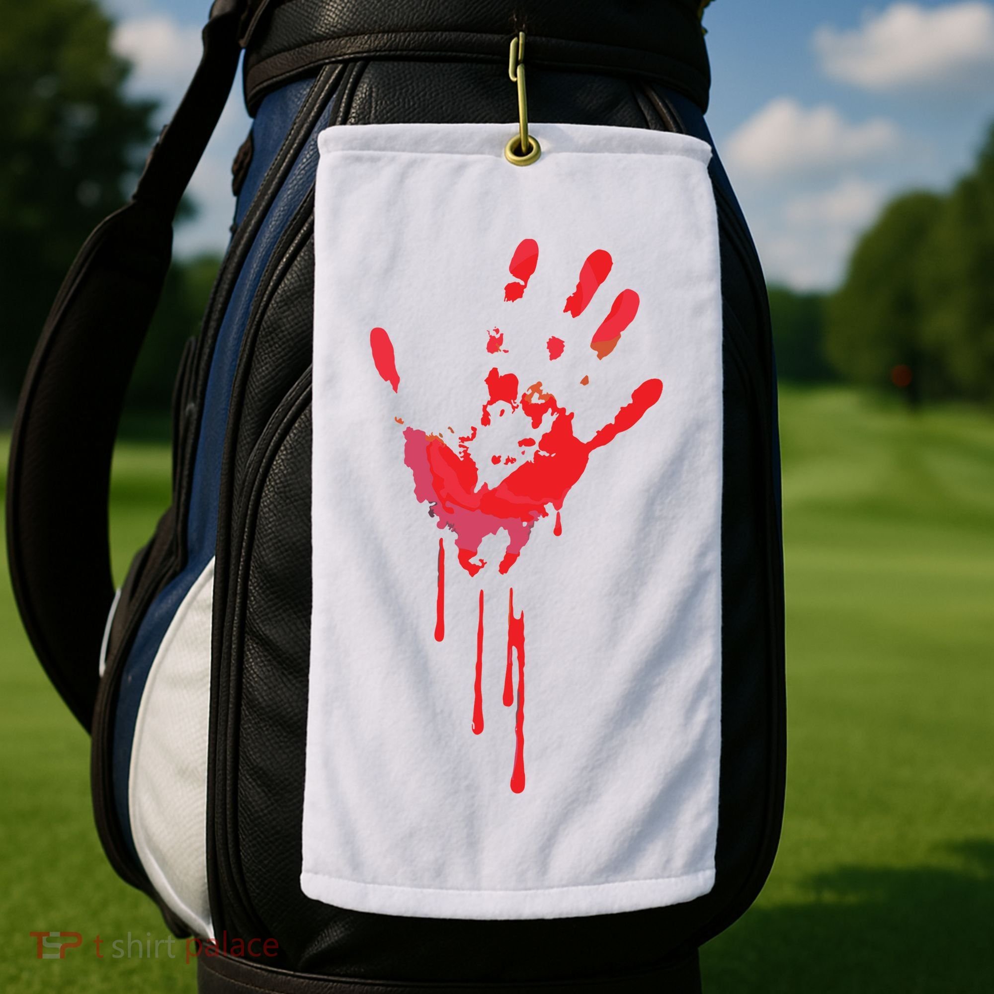 Bloody Hand Horror Blood Creepy Halloween Golf Towel