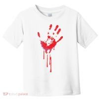 Bloody Hand Horror Blood Creepy Halloween Toddler T-Shirt thumb 0