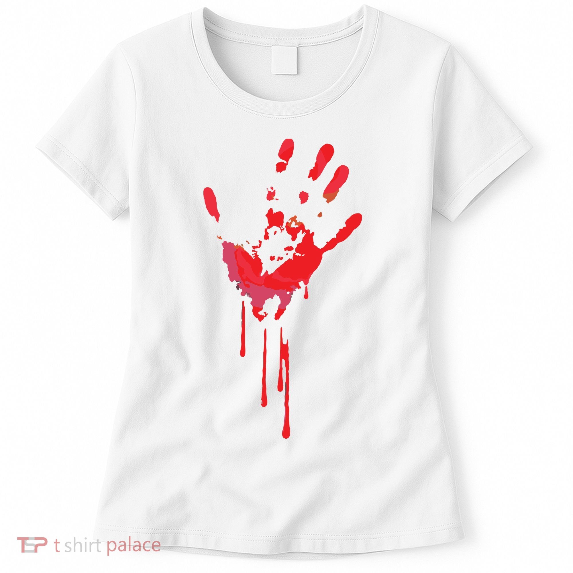 Bloody Hand Horror Blood Creepy Halloween Women's T-Shirt