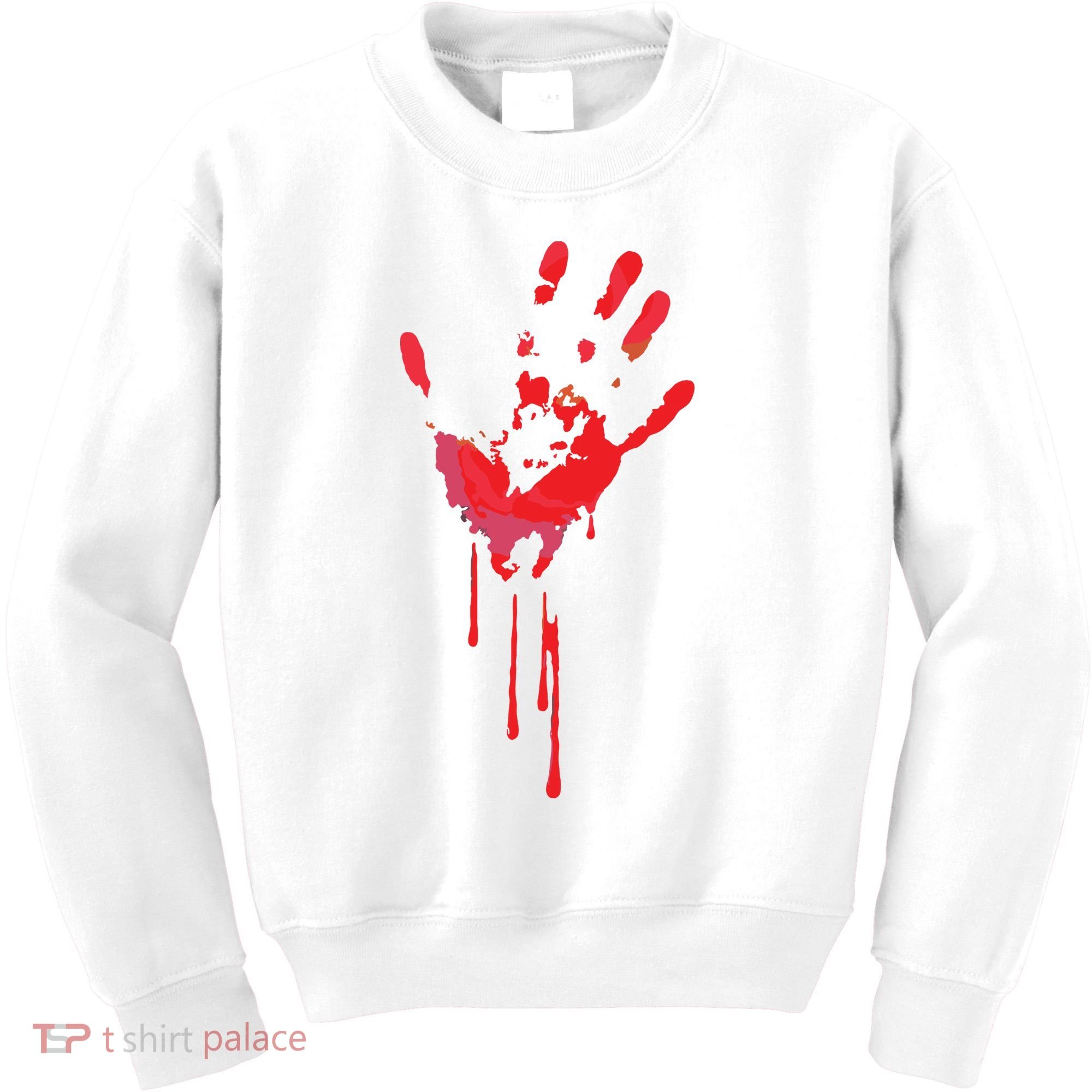 Bloody Hand Horror Blood Creepy Halloween Kids Sweatshirt