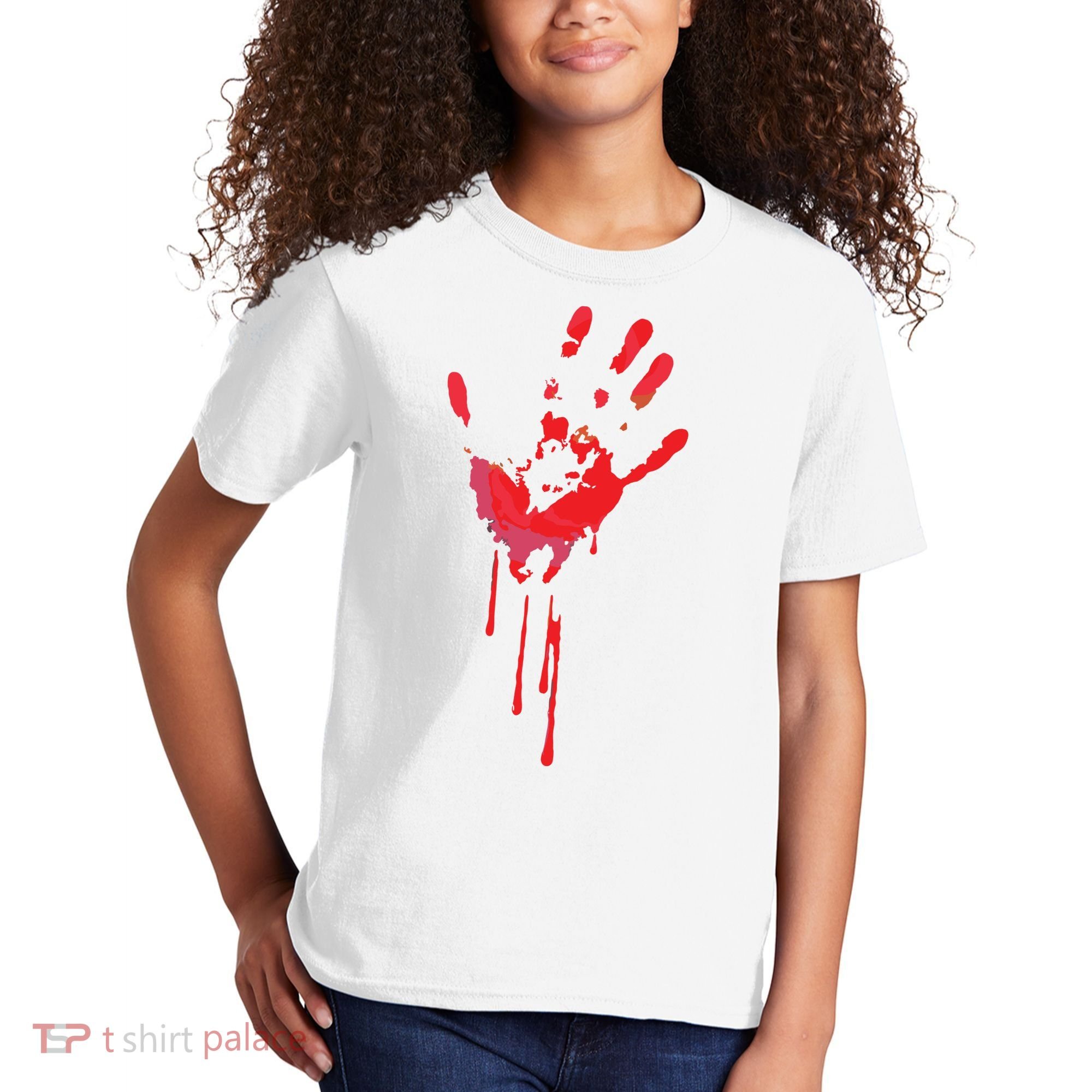 Bloody Hand Horror Blood Creepy Halloween Kids T-Shirt