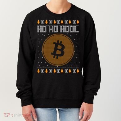 Bitcoin Ho Ho Hodl Crypto Ugly Christmas Women's Sweatshirt