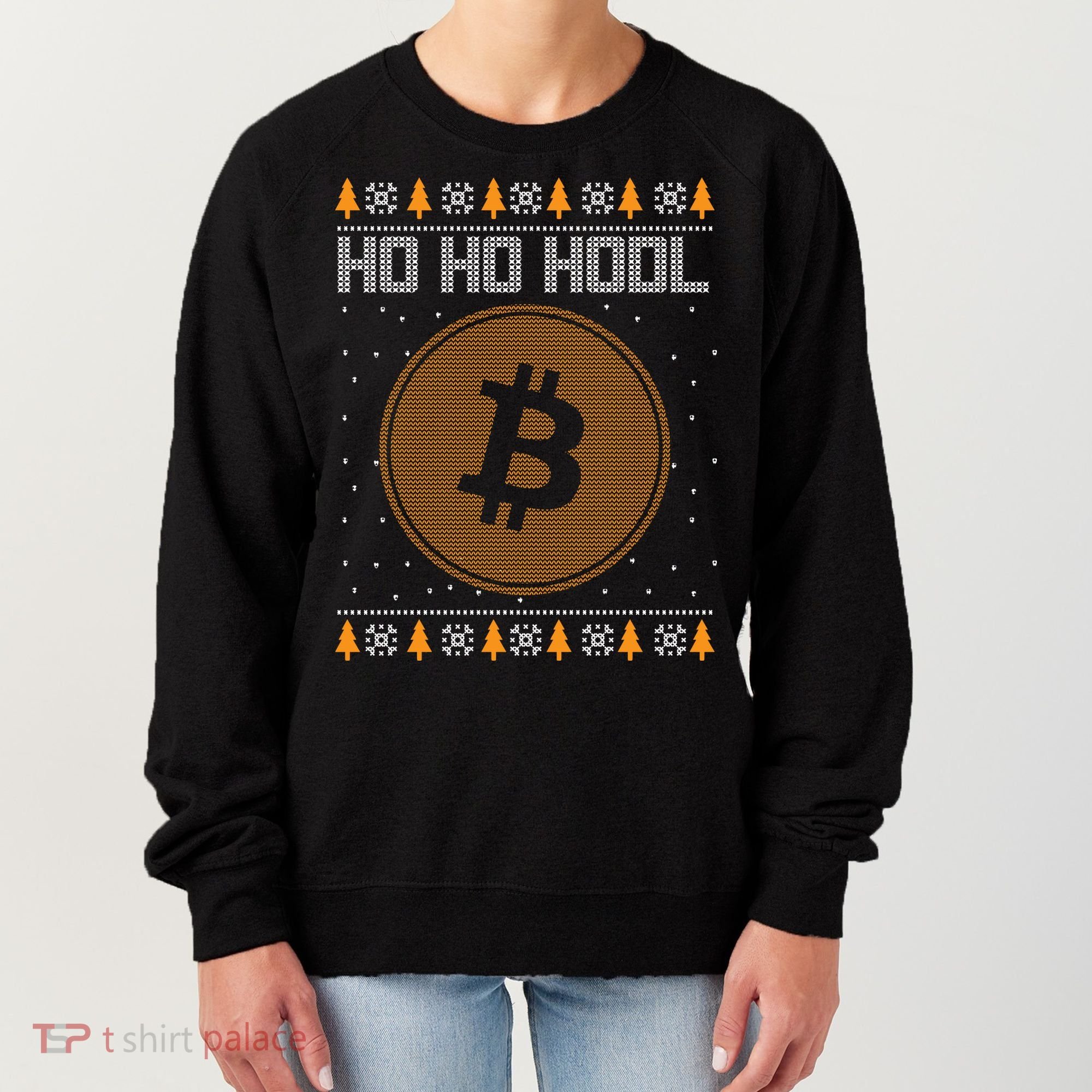Bitcoin Ho Ho Hodl Crypto Ugly Christmas Women's Sweatshirt