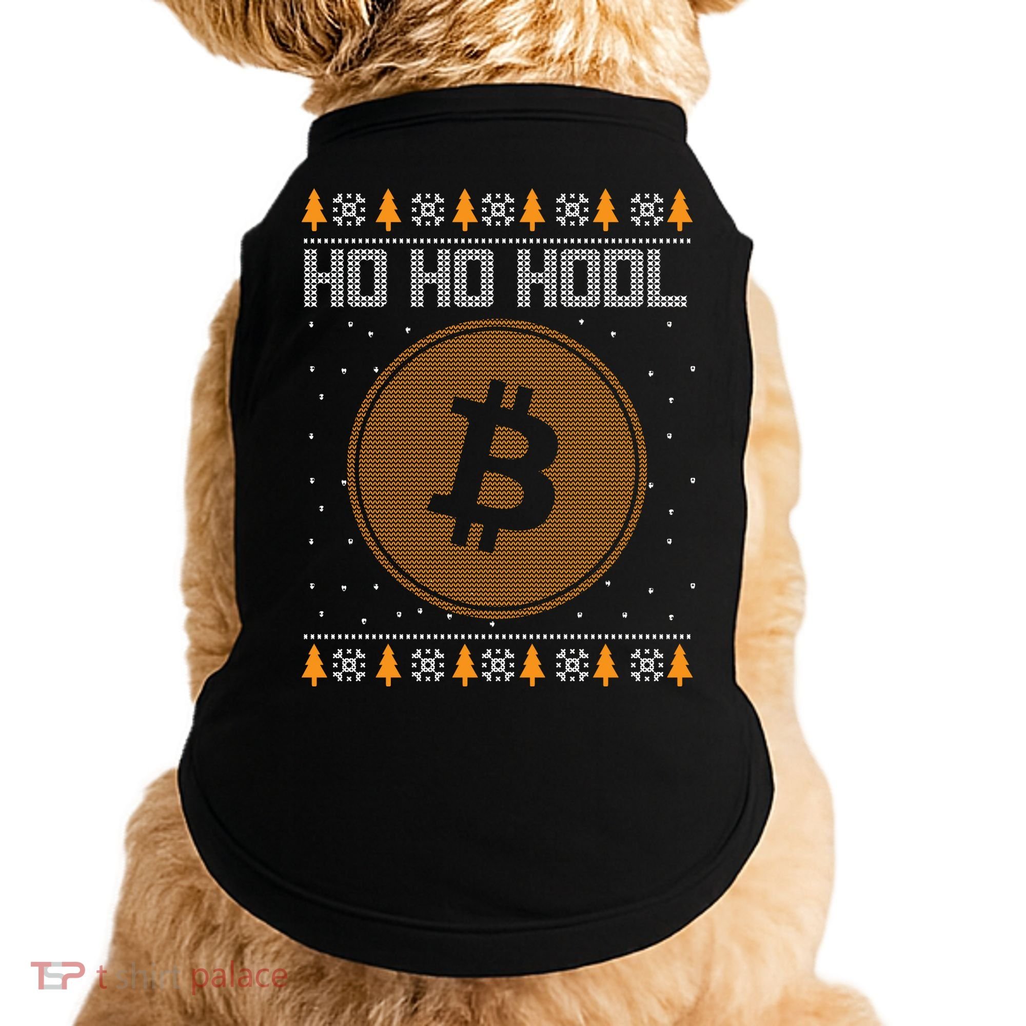 Bitcoin Ho Ho Hodl Crypto Ugly Christmas Doggie Tank
