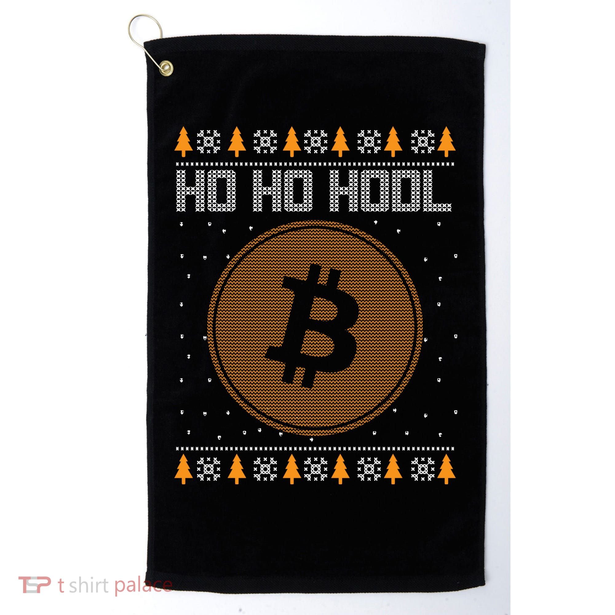 Bitcoin Ho Ho Hodl Crypto Ugly Christmas Golf Towel