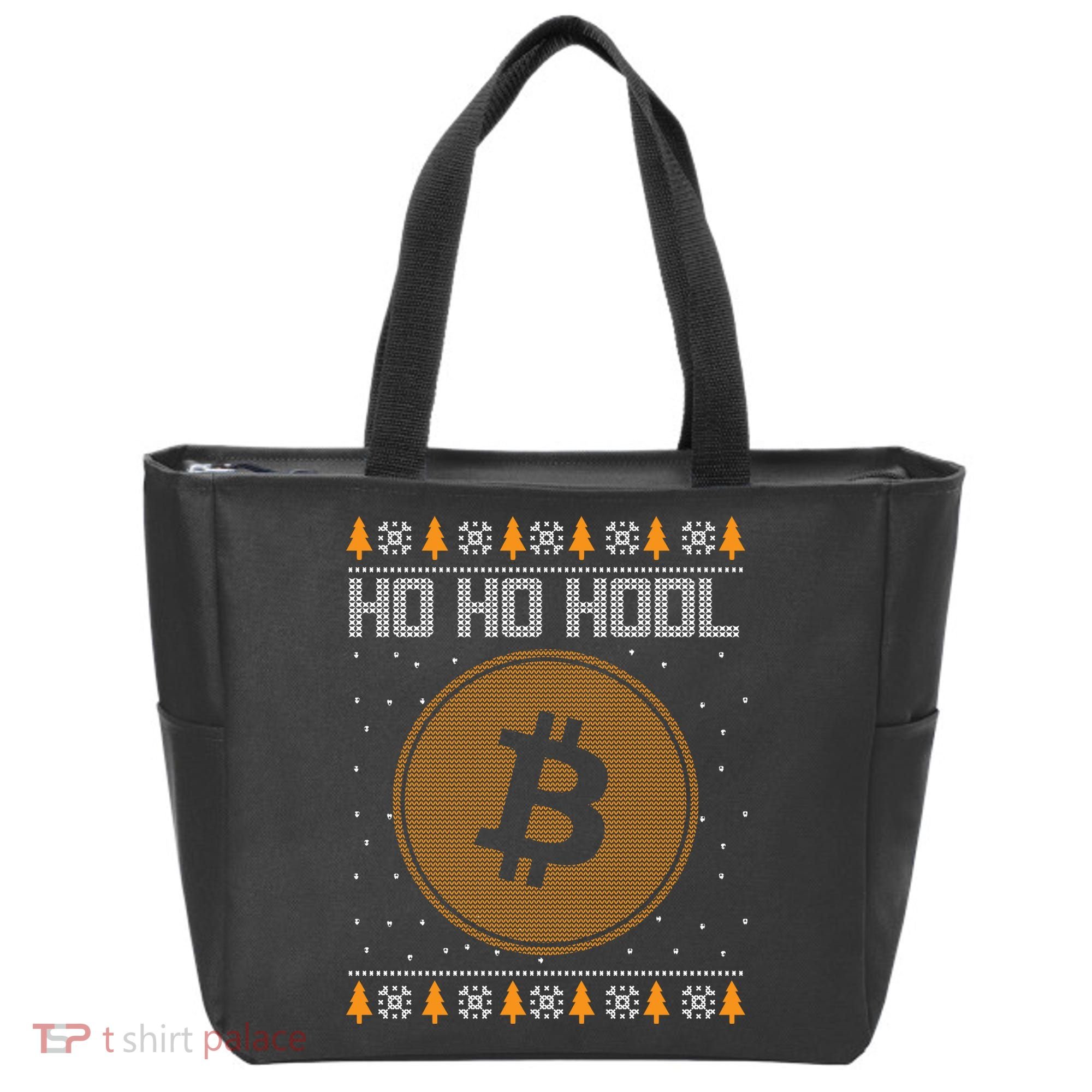 Bitcoin Ho Ho Hodl Crypto Ugly Christmas Tote Bag