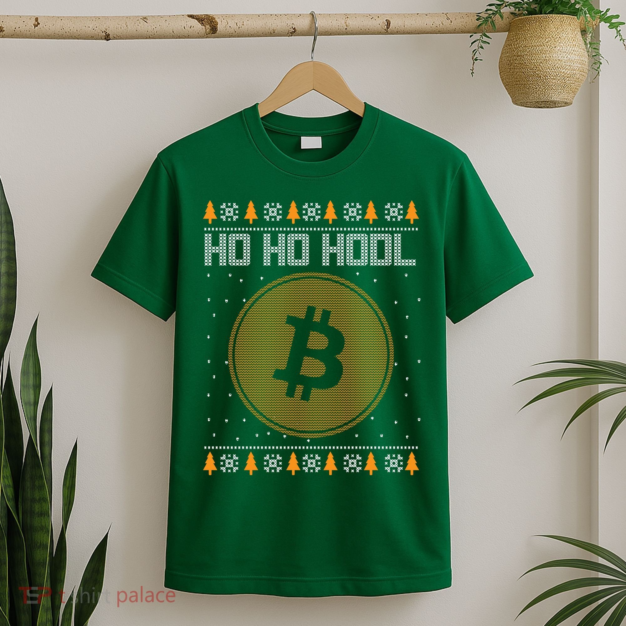 Bitcoin Ho Ho Hodl Crypto Ugly Christmas T-Shirt