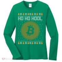 Bitcoin Ho Ho Hodl Crypto Ugly Christmas Women's Long Sleeve Shirt thumb 0