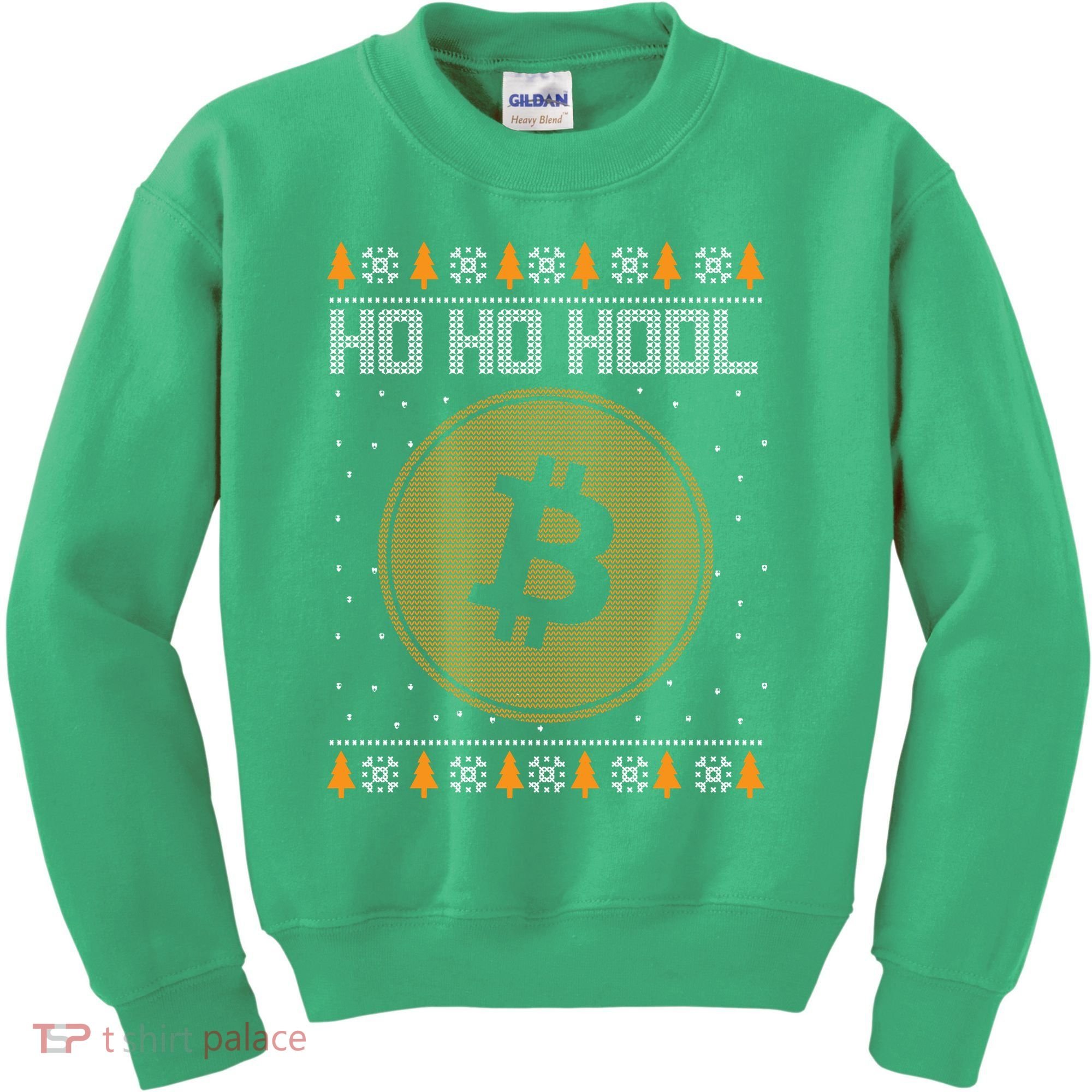 Bitcoin Ho Ho Hodl Crypto Ugly Christmas Kids Sweatshirt