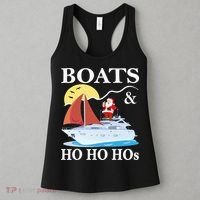 Boats & Ho Ho Hos Christmas Pajama Funny Humor Xmas Boating Women's Tank Top thumb 3