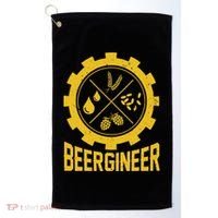 Beergineer Homebrew Home Brewing Craft Beer Brewer Golf Towel thumb 0