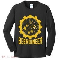 Beergineer Homebrew Home Brewing Craft Beer Brewer Kids Long Sleeve Shirt thumb 0