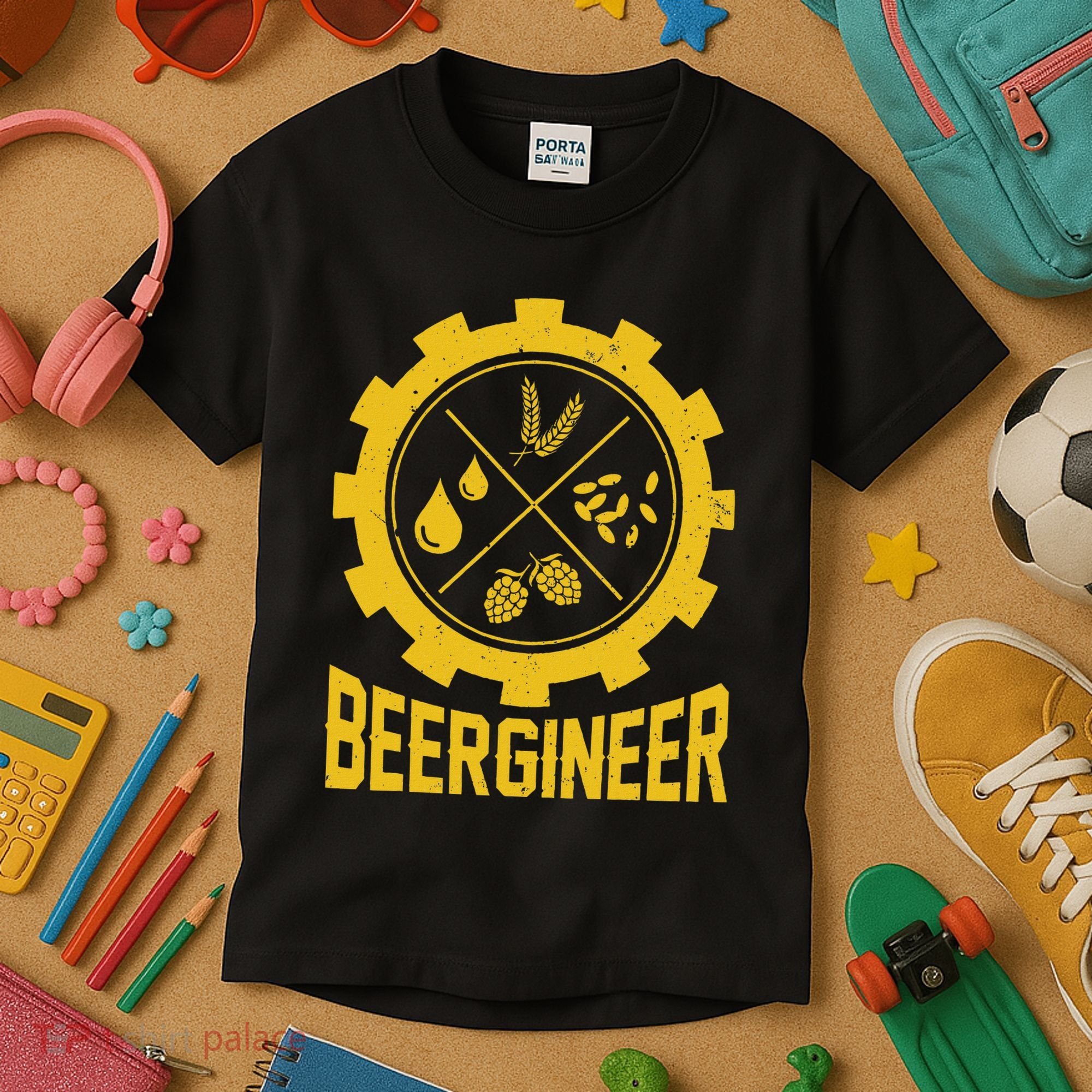 Beergineer Homebrew Home Brewing Craft Beer Brewer Kids T-Shirt