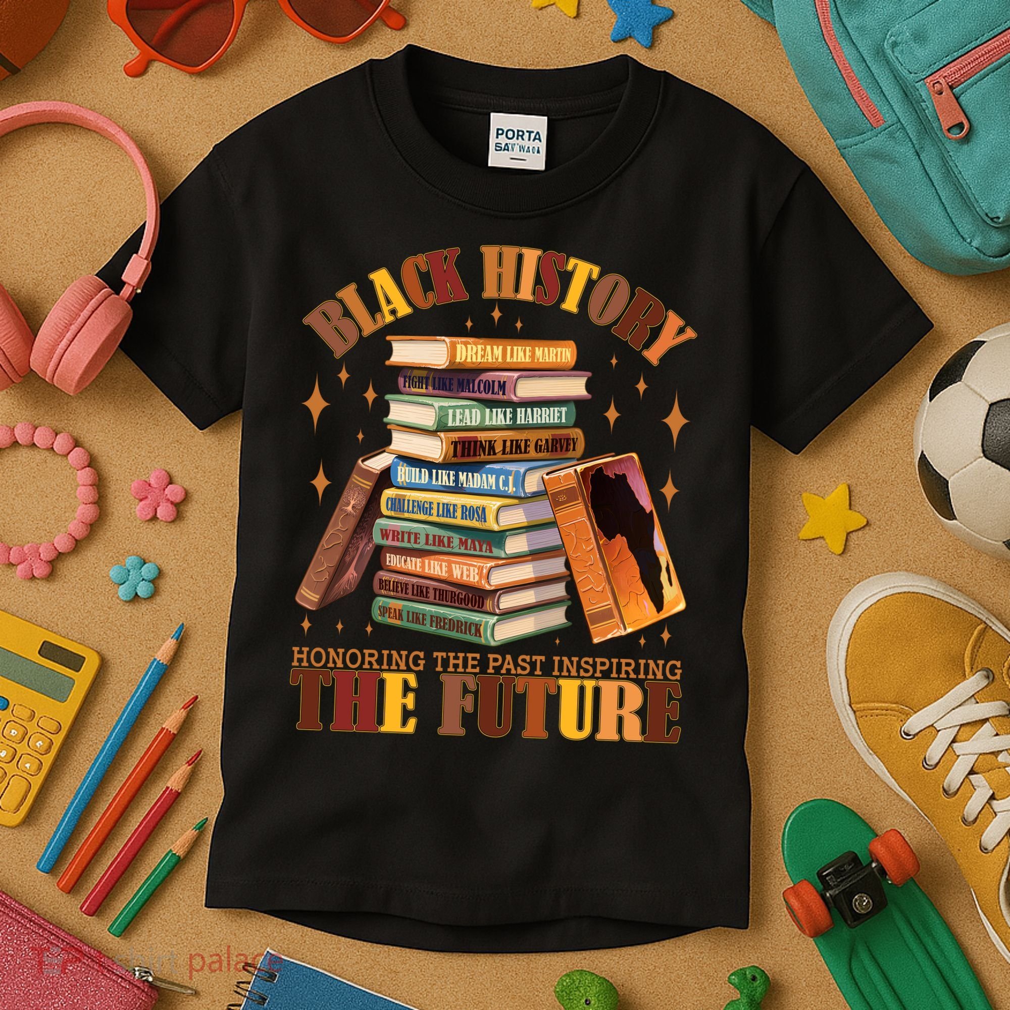 Black History Honoring The Past Inspiring The Future Kids T-Shirt