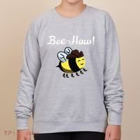 Bee Haw Honeybee Yeehaw Cow Ranch Bumblebee Farm Cow Women's Sweatshirt thumb 0
