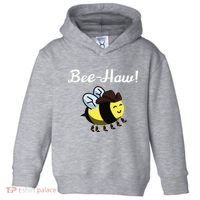 Bee Haw Honeybee Yeehaw Cow Ranch Bumblebee Farm Cow Toddler Hoodie thumb 0