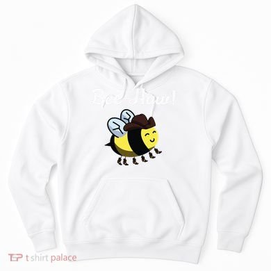 Bee Haw Honeybee Yeehaw Cow Ranch Bumblebee Farm Cow Hoodie