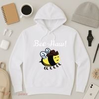 Bee Haw Honeybee Yeehaw Cow Ranch Bumblebee Farm Cow Hoodie thumb 3