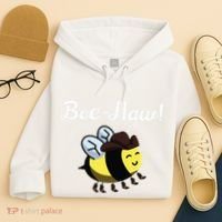 Bee Haw Honeybee Yeehaw Cow Ranch Bumblebee Farm Cow Hoodie thumb 4