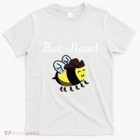Bee Haw Honeybee Yeehaw Cow Ranch Bumblebee Farm Cow T-Shirt thumb 0