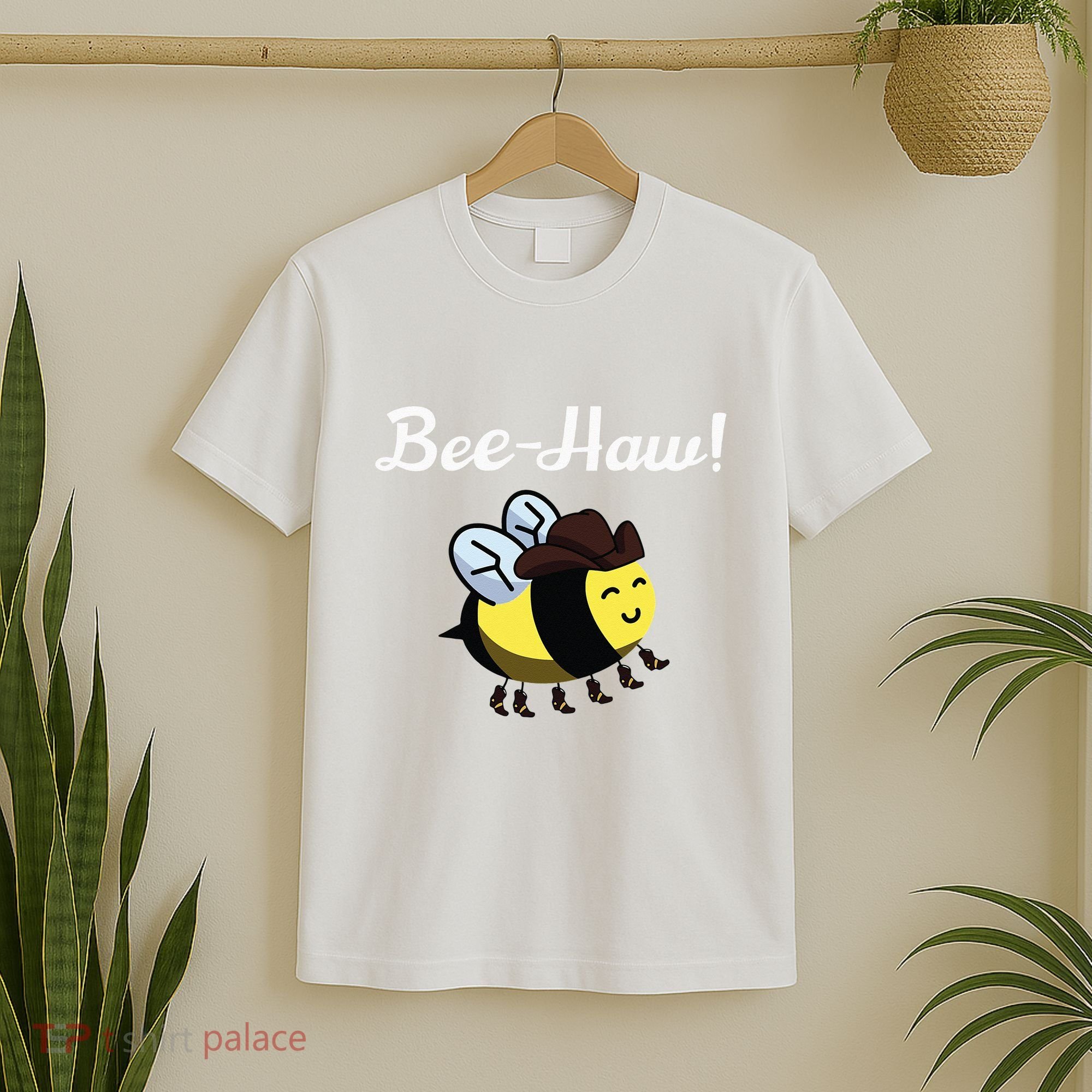 Bee Haw Honeybee Yeehaw Cow Ranch Bumblebee Farm Cow T-Shirt