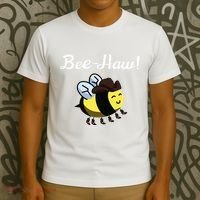 Bee Haw Honeybee Yeehaw Cow Ranch Bumblebee Farm Cow T-Shirt thumb 3