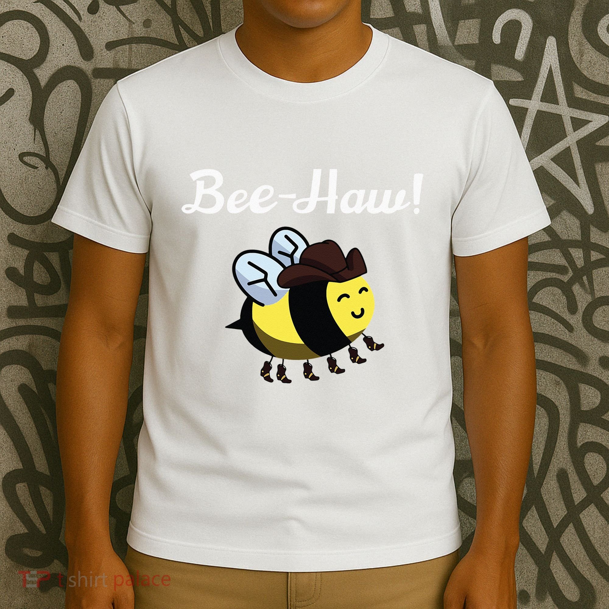 Bee Haw Honeybee Yeehaw Cow Ranch Bumblebee Farm Cow T-Shirt