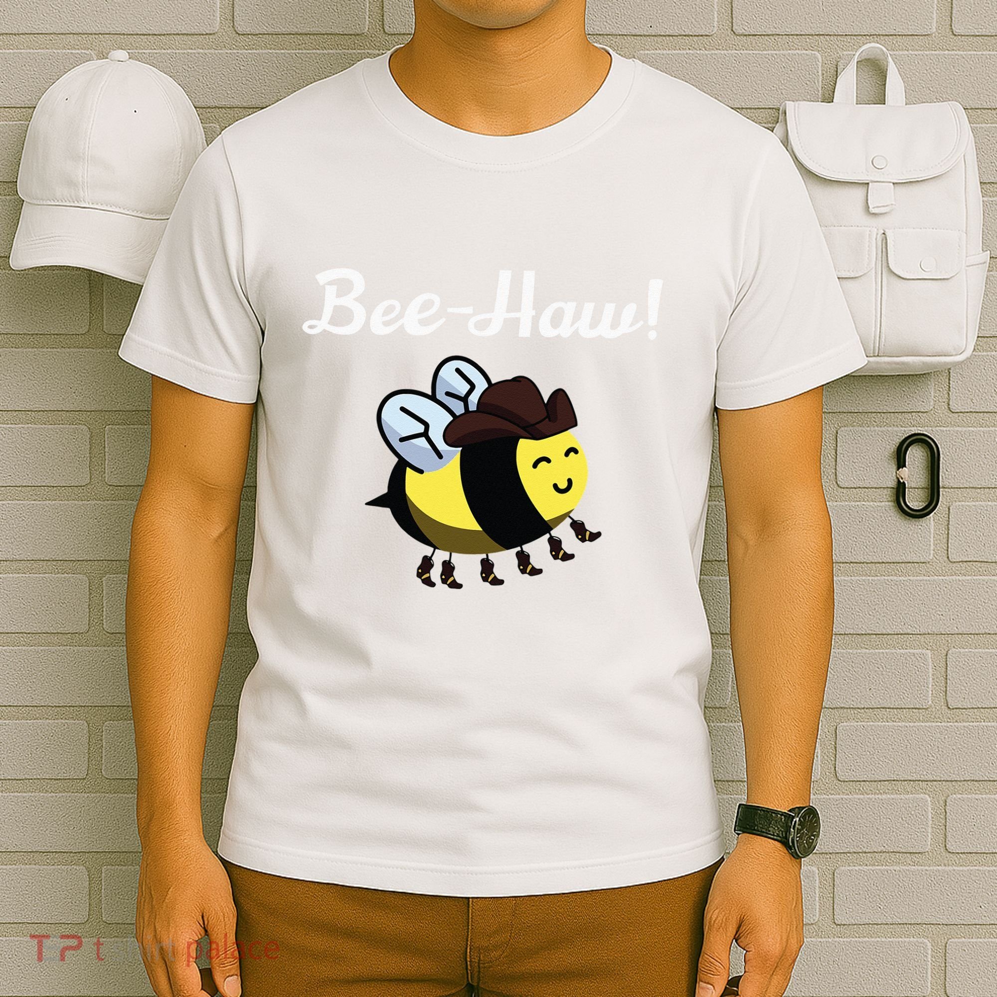 Bee Haw Honeybee Yeehaw Cow Ranch Bumblebee Farm Cow T-Shirt