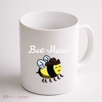 Bee Haw Honeybee Yeehaw Cow Ranch Bumblebee Farm Cow Coffee Mug thumb 1