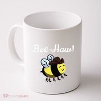 Bee Haw Honeybee Yeehaw Cow Ranch Bumblebee Farm Cow Coffee Mug thumb 0