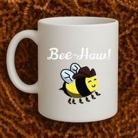 Bee Haw Honeybee Yeehaw Cow Ranch Bumblebee Farm Cow Coffee Mug thumb 2