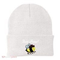 Bee Haw Honeybee Yeehaw Cow Ranch Bumblebee Farm Cow Beanie thumb 0