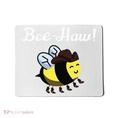 Bee Haw Honeybee Yeehaw Cow Ranch Bumblebee Farm Cow Mousepad