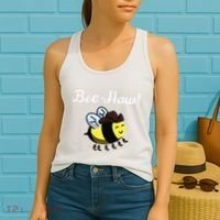 Bee Haw Honeybee Yeehaw Cow Ranch Bumblebee Farm Cow Women's Tank Top thumb 2